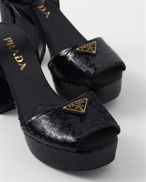 black ss17 prada sandals|prada platform sandals.